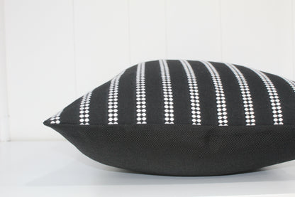 Outdoor/Indoor Sunbrella Black and White cushion covers