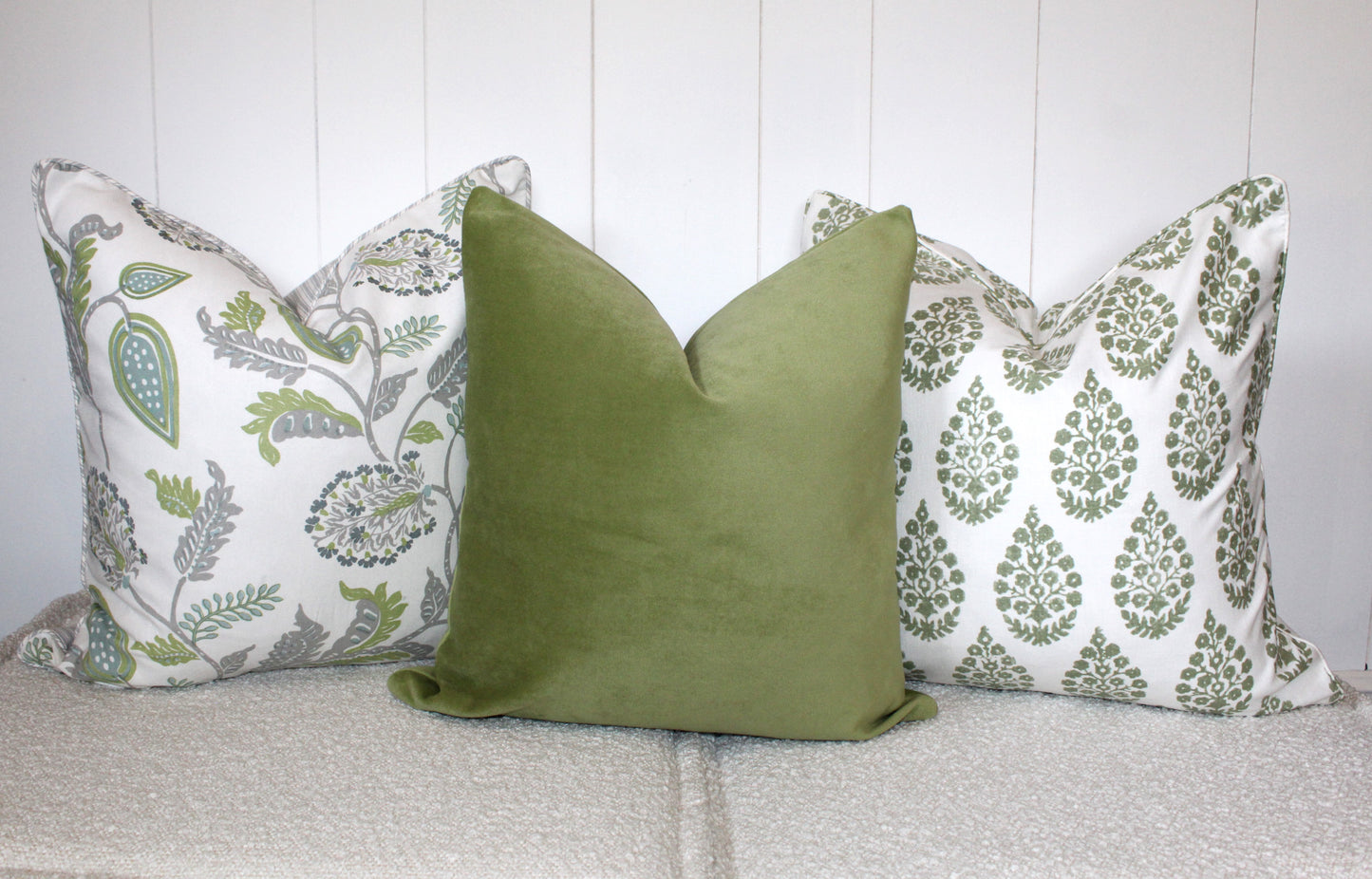 Sage green cushion covers