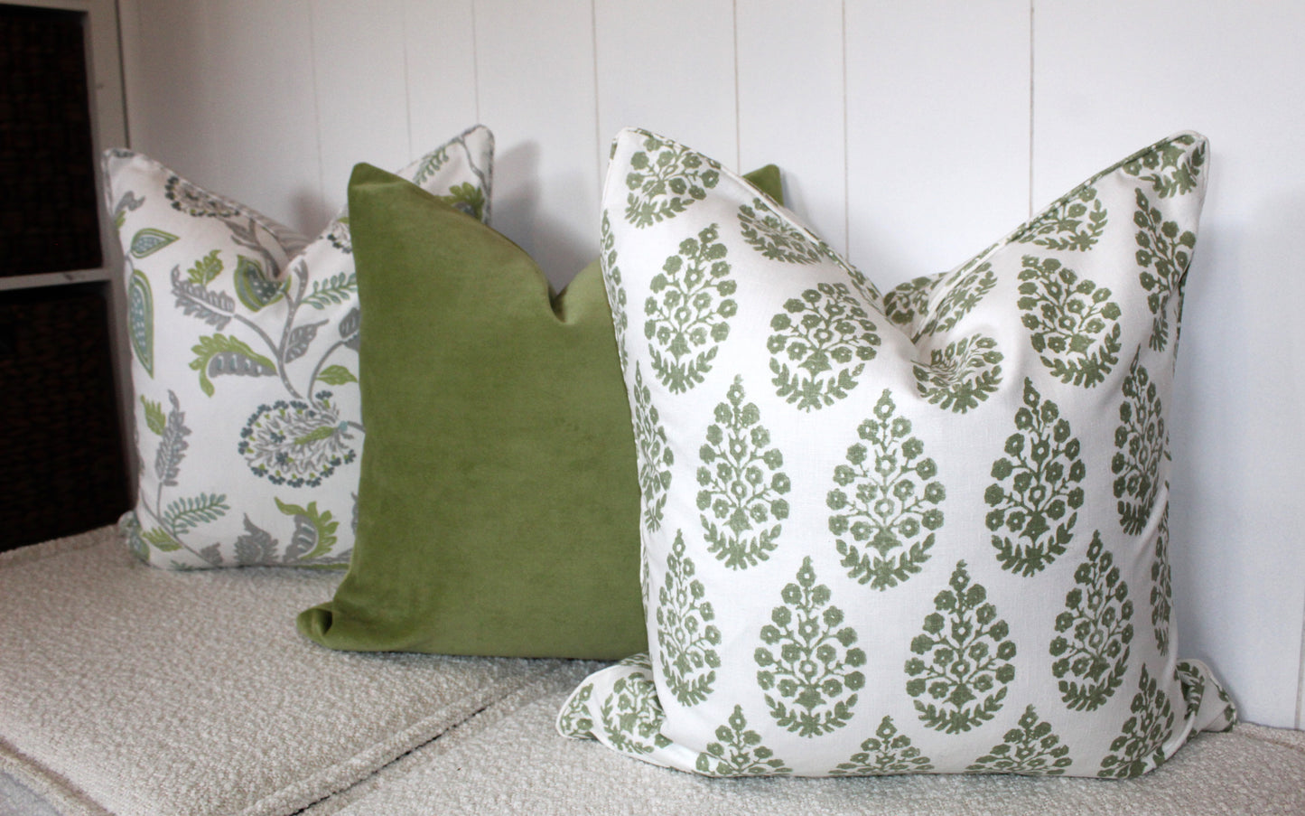 Palampore Cushion covers Green Colorway