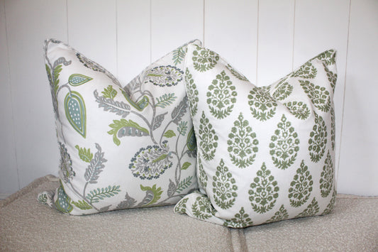 Palampore Cushion covers Green Colorway