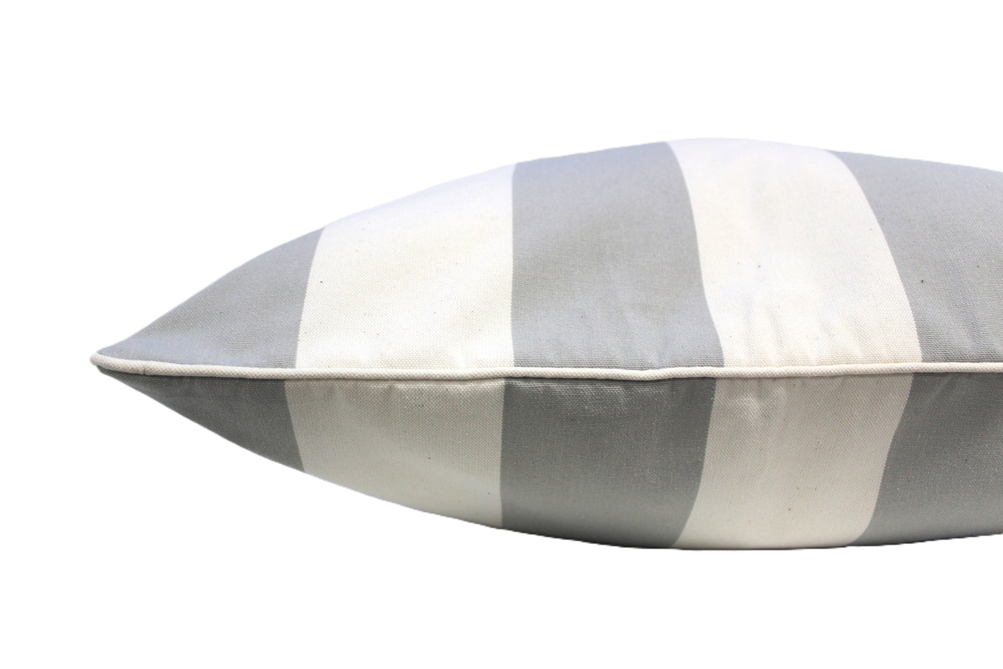 Gray Large Stripe Cushion Cover by Acacia Textiles