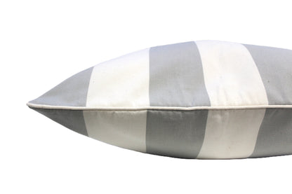 Gray Large Stripe Cushion Cover by Acacia Textiles