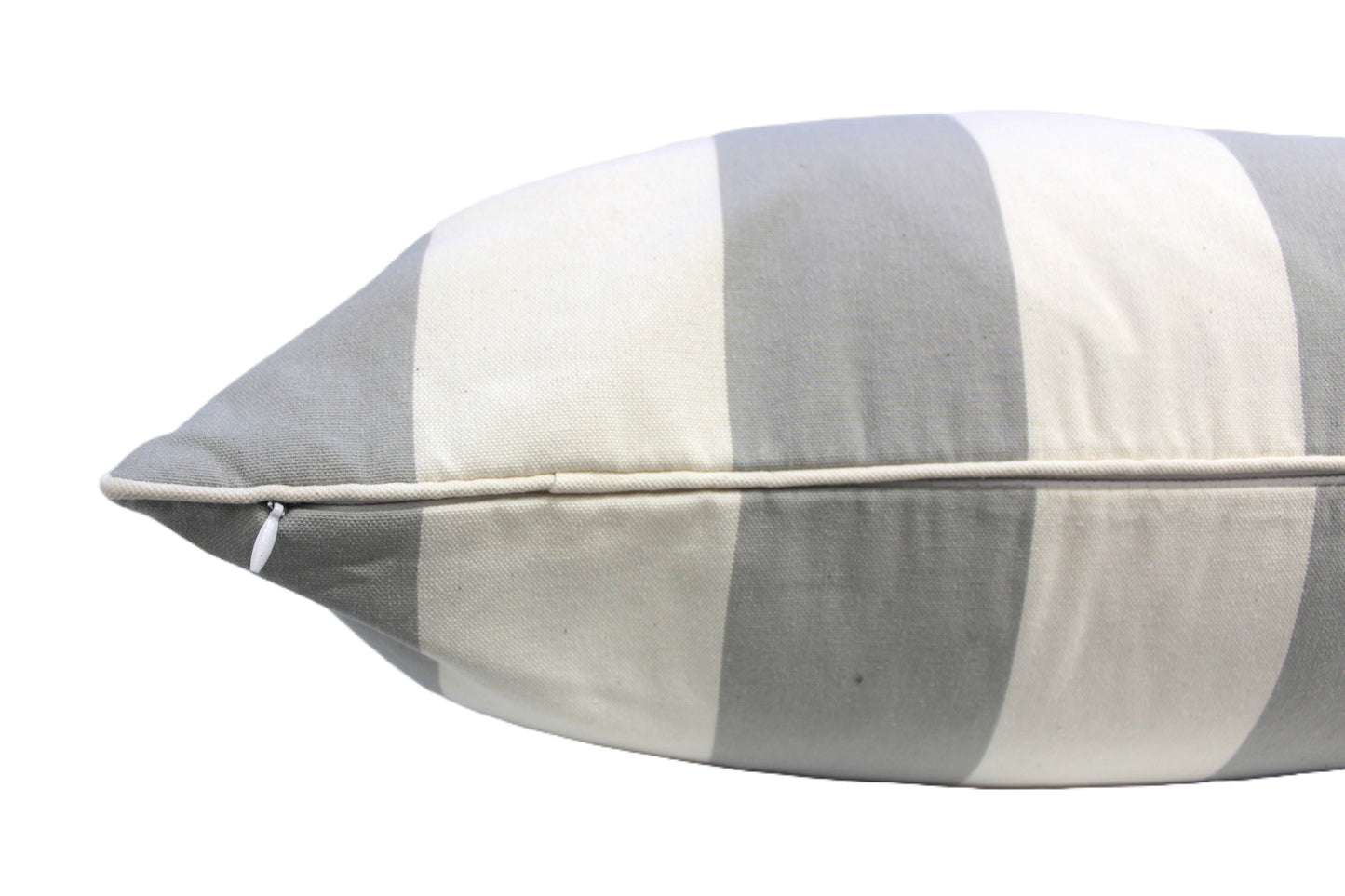 Gray Large Stripe Cushion Cover by Acacia Textiles