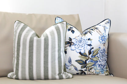 Sage Stripe Cushion Covers