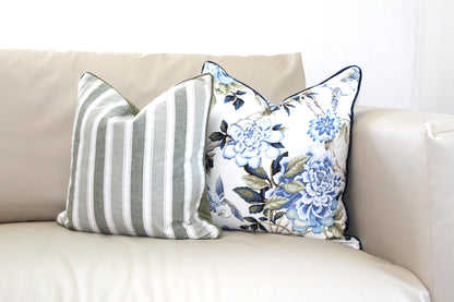 Sage Stripe Cushion Covers