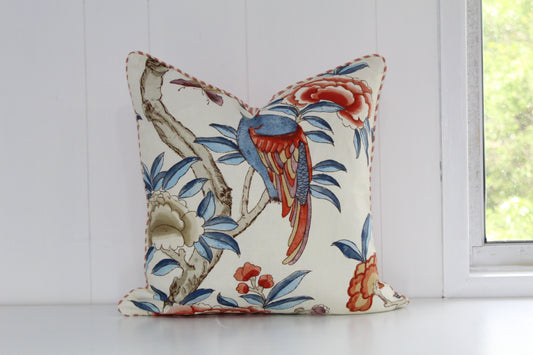 Thibaut Red Bird Cushion Covers