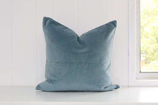 Plush Airforce 50x50 covers by Warwick Fabrics