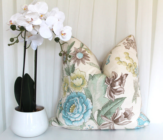 Limited edition 100% linen Jacobean cushion covers Made in Australia