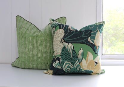 Koi Fish Eucalyptus cushion covers by P Kaufmann