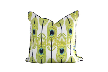 Peacock feather cushion covers