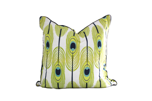 Peacock feather cushion covers