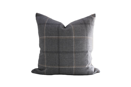 Grey Check Sunbrella cushion cover Size 50x50