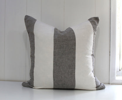 Linen Taupe Hampton Style Cushion covers Size 50x50