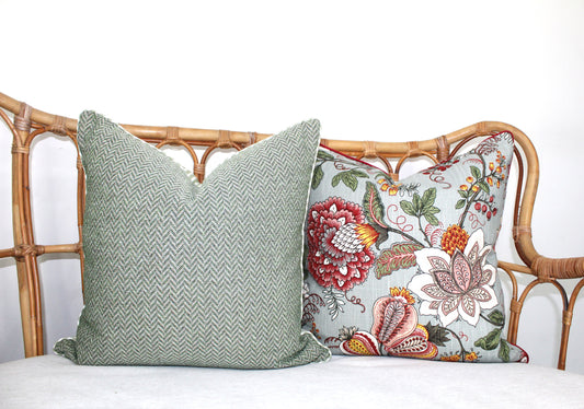 Coney Olive Reversible Cushion Covers by Warwick Fabrics
