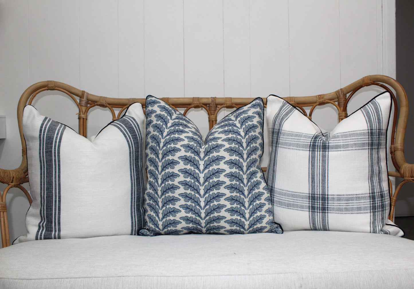 Large Bold Check Navy Cushion covers