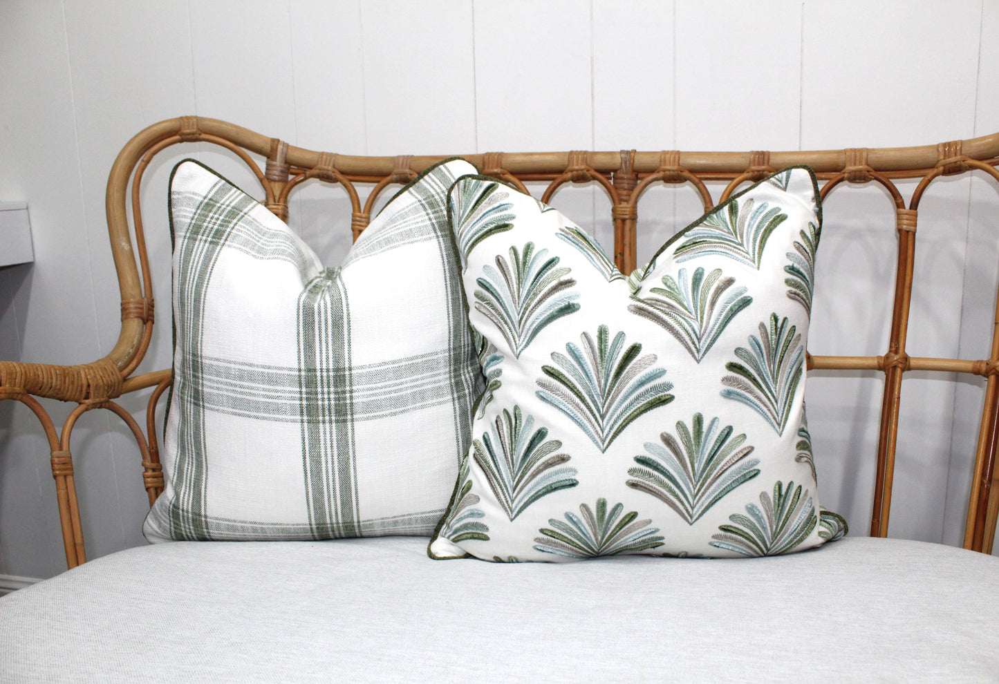 Large Bold Check Forest Green Cushion covers