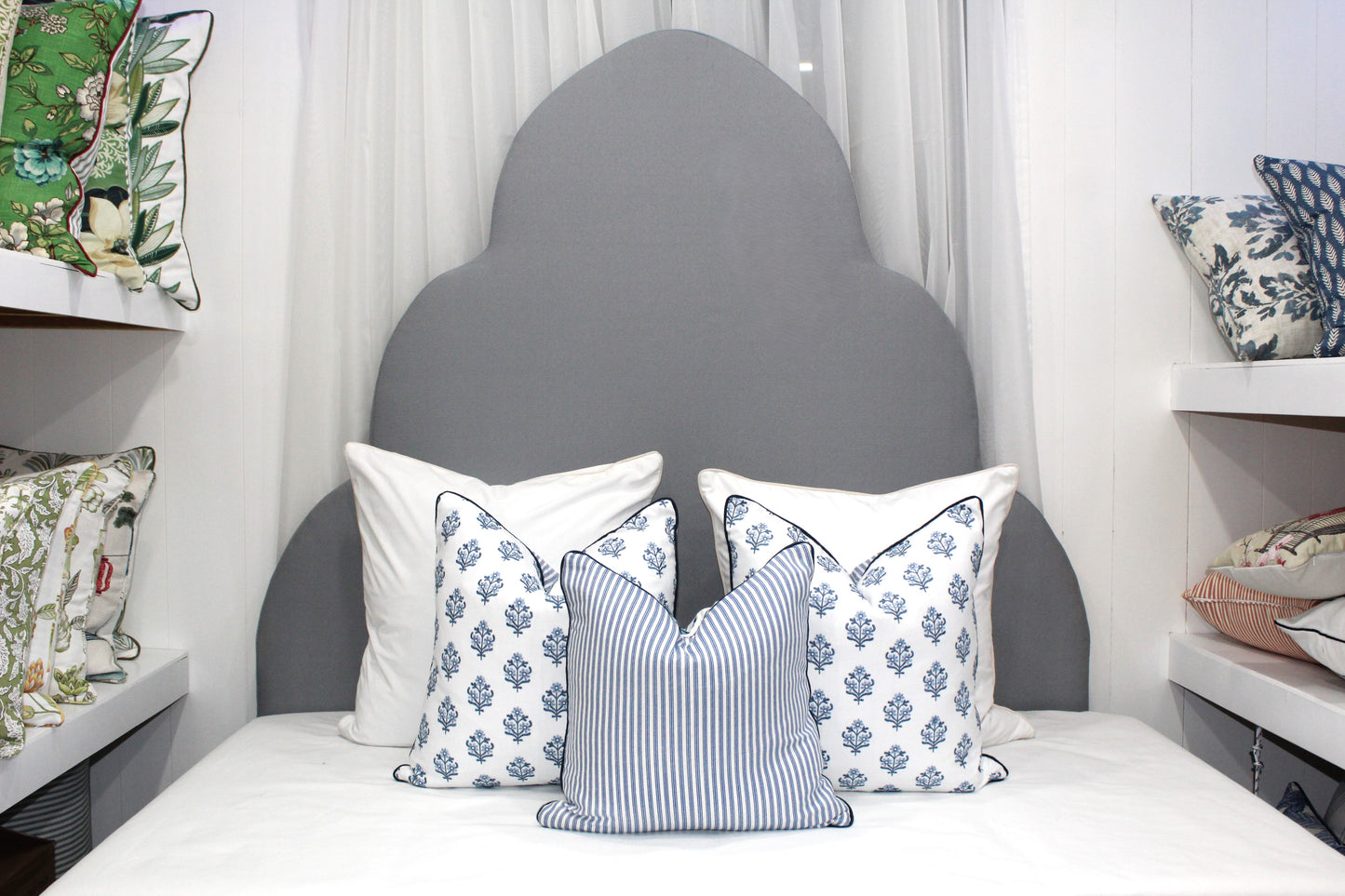 Denim Ticking Striped cushion covers