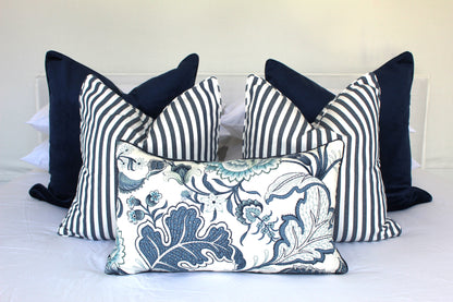 Navy Thick striped Cushion covers