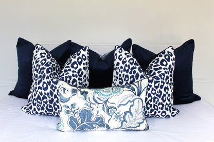 Iconic Leopard in Ink cushion Covers 50x50by Schumacher