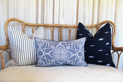 Navy Geometric Reversible Cushion covers