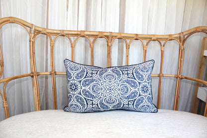 Navy Geometric Reversible Cushion covers