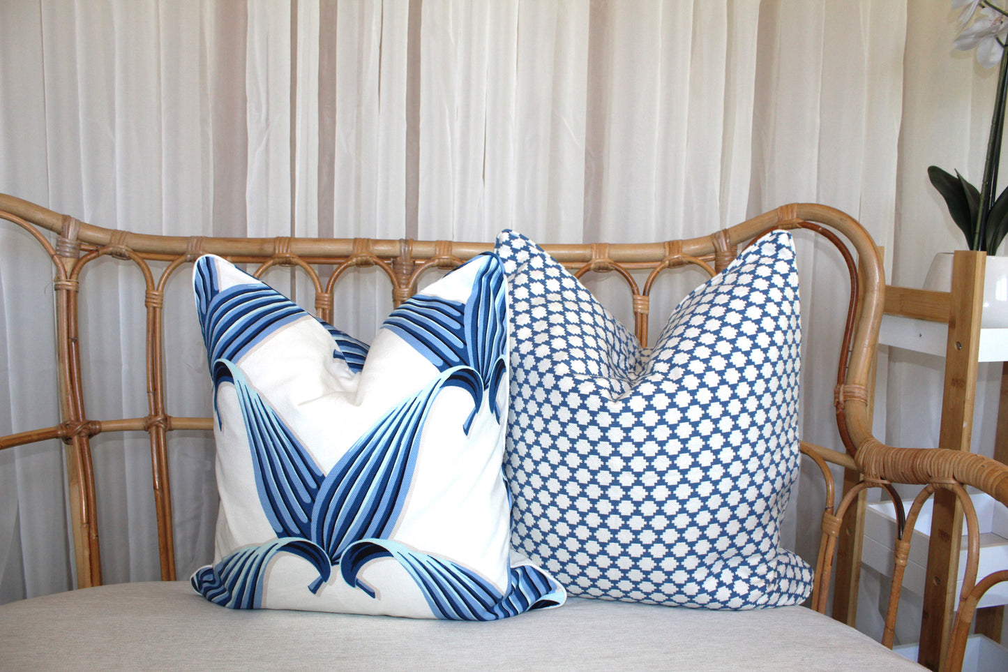 Thibaut Bijou blue cushion covers