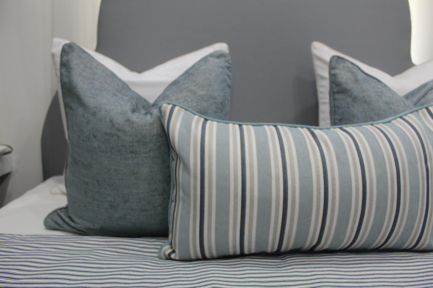 Duck egg Blue Textured Cushion covers