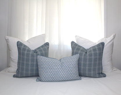 Duckegg Plaid Textured Cushion Covers