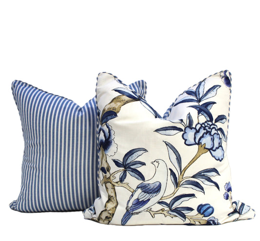Thibaut Blue Bird Cushion Covers