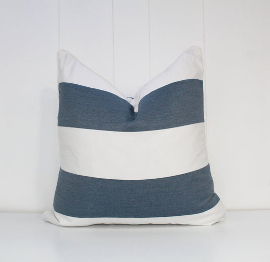 Sunbrella Denim Stripe Cushion cover