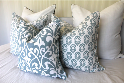 Baby Blue Geometric Printed Cushion Covers