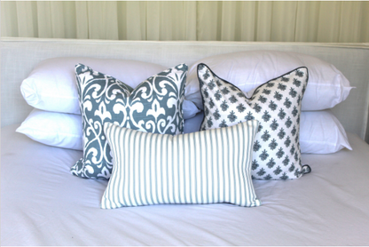 Baby Blue Geometric Printed Cushion Covers