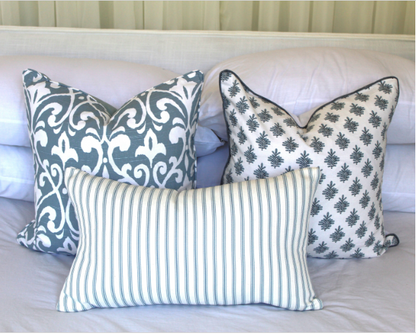 Baby Blue Geometric Printed Cushion Covers