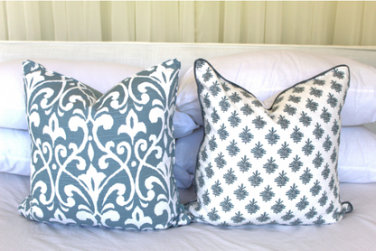 Baby Blue Geometric Printed Cushion Covers