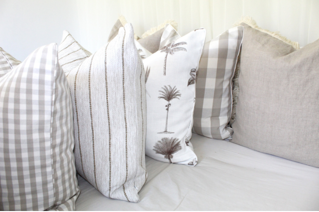 Raw Country Style Cushions/Farmhouse cushions/Basketweave Straw Striped Cushions Covers