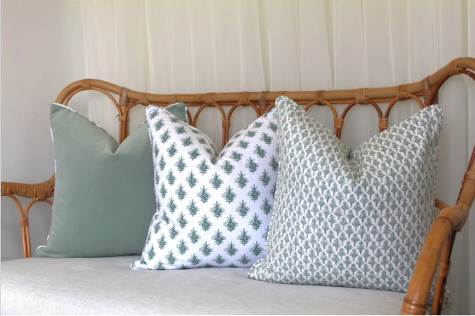 Seafoam Green Cushion Covers (Handmade in Queensland Australia with Love)