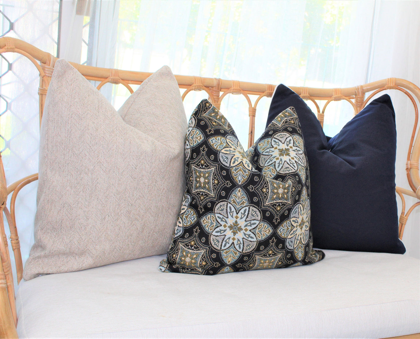 Sunbrella Mecca Geometric Cushion Covers