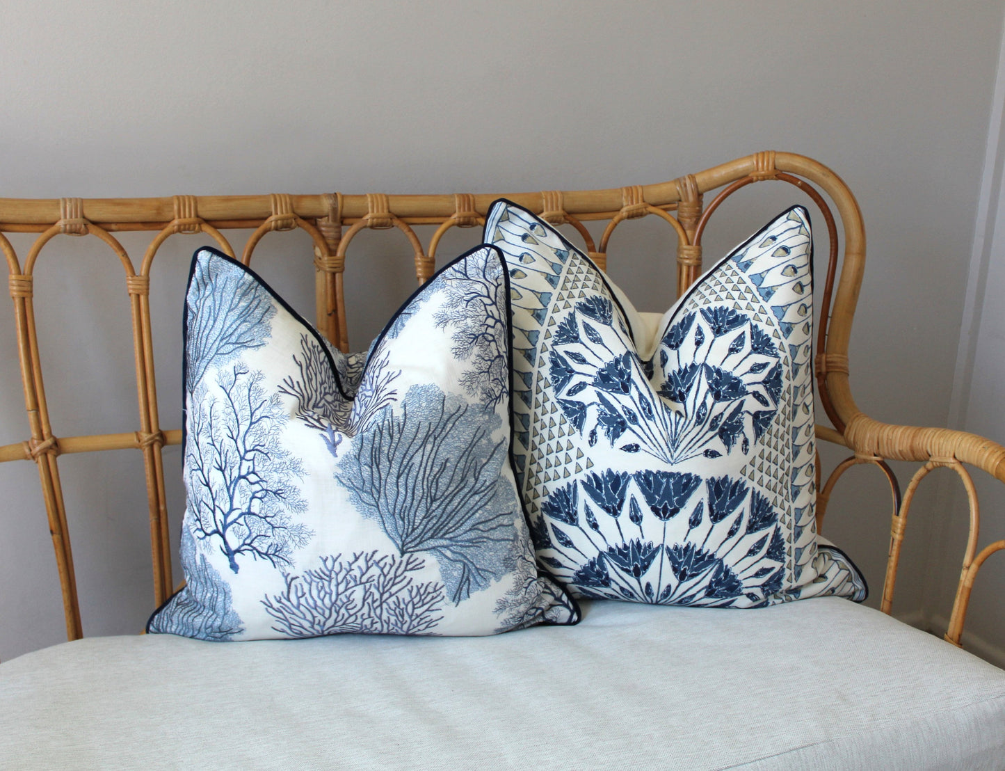 Coral Embroidered cushion covers