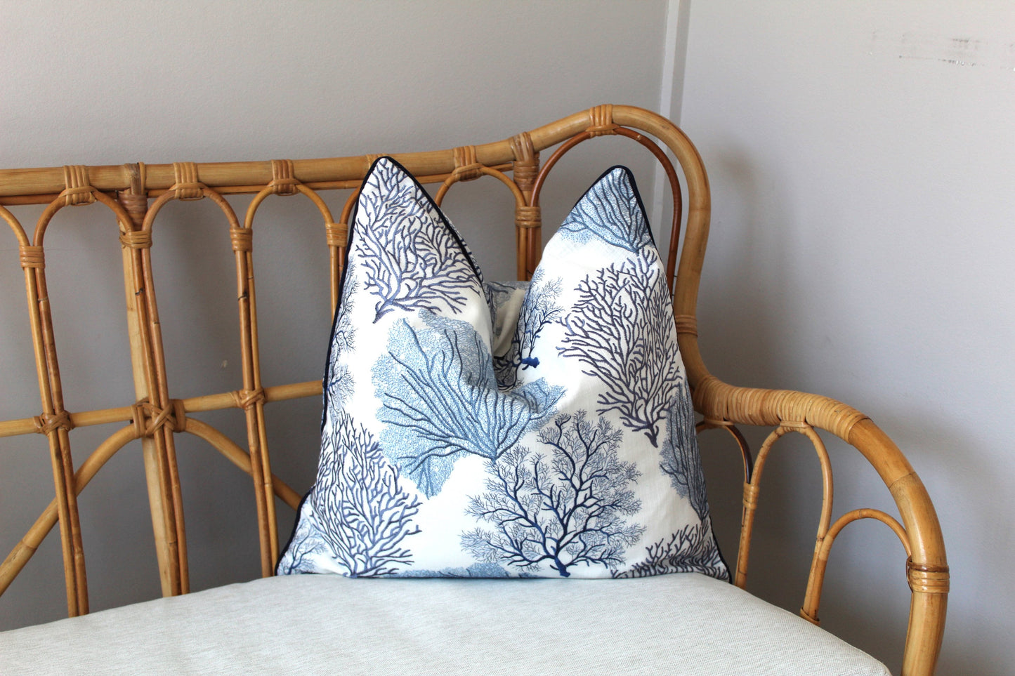 Coral Embroidered cushion covers