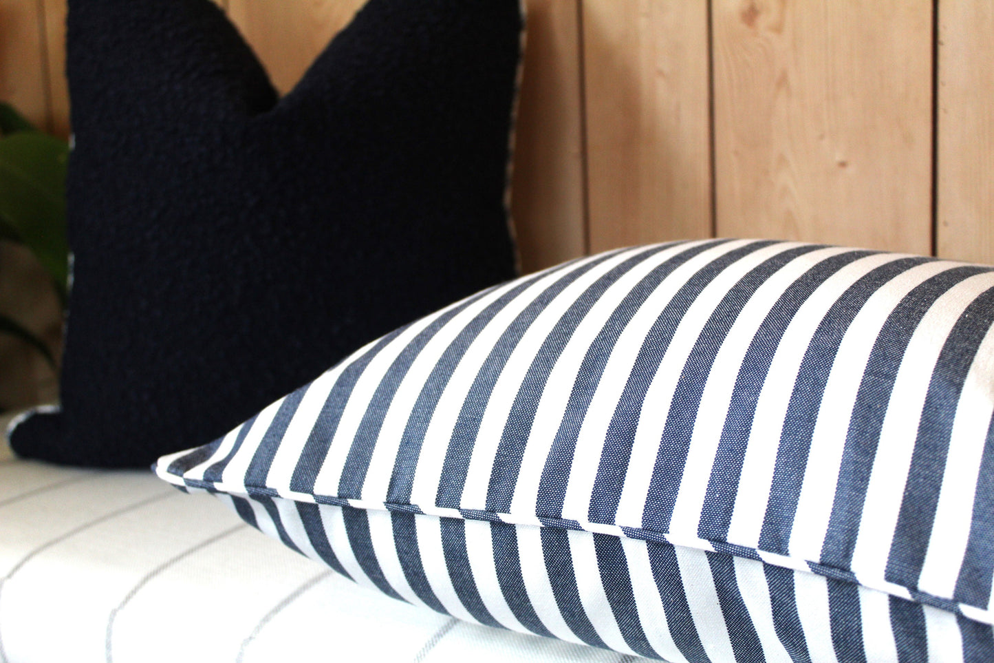 Navy Bondi Stripe Cushion covers