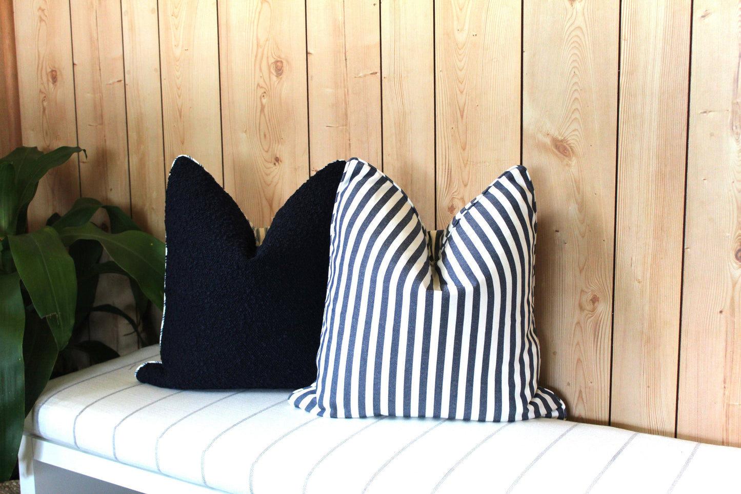 Navy Bondi Stripe Cushion covers