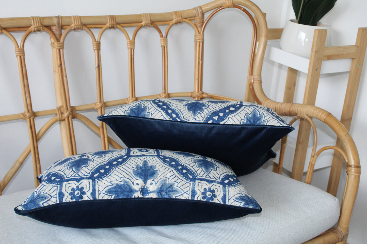 Anna Spiro Camona Cushion Covers in Blue