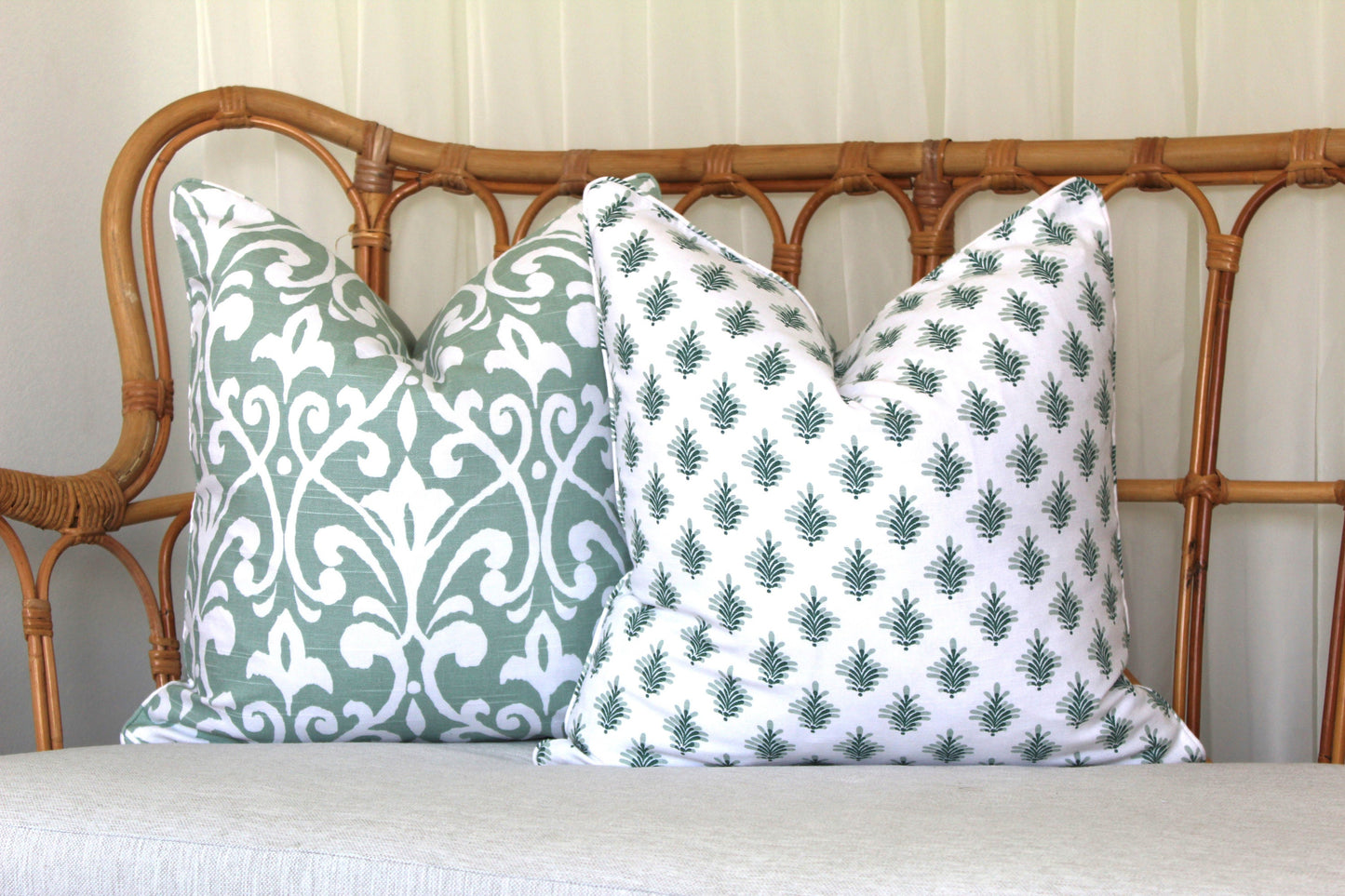 Mini Floral Sage Green Cushion Covers