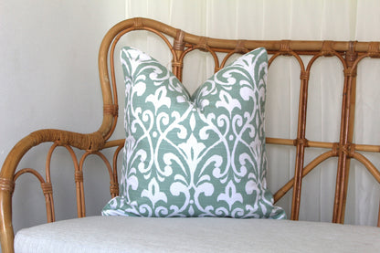 Seafoam Large Damask cushion covers