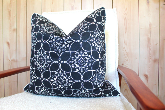 Navy Geometric Cushion covers