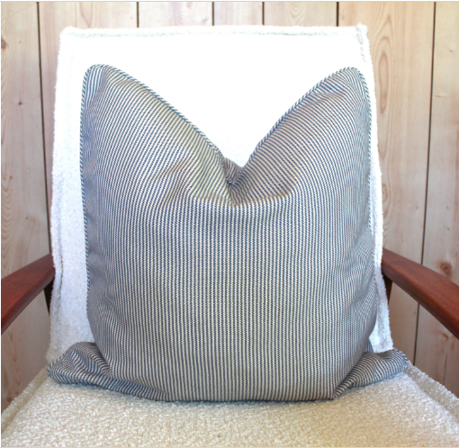Sunbrella Ticking Fabric Cushion Cover (50x50cm) - End of Line Clearance Sale!!