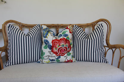 Navy Thick striped Cushion covers