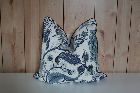 Jacobean floral cushion cover