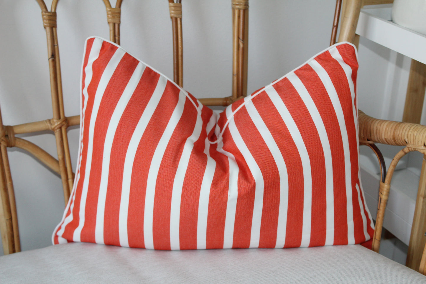 Sunbrella indoor/outdoor Orange Striped covers