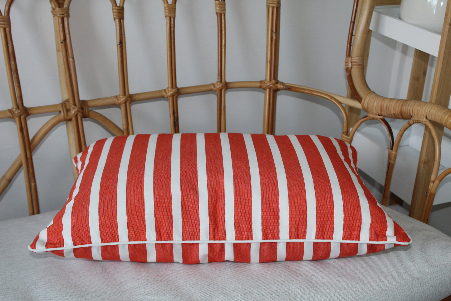 Sunbrella indoor/outdoor Orange Striped covers